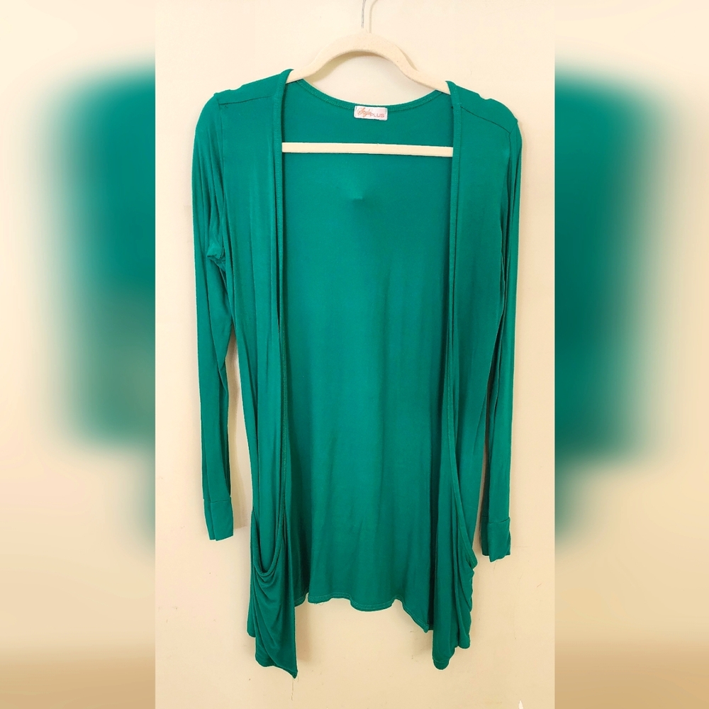 Open closure cardigan with pockets